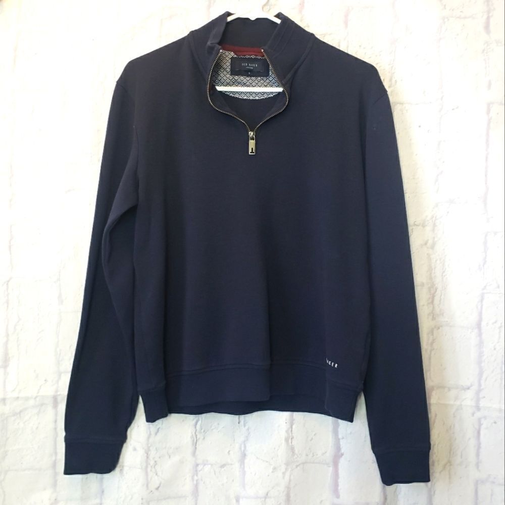TED BAKER Men's Quarter-zip Sweatshirt Medium